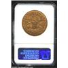 Image 2 : 1876-CC $20 AU50 NGC. A relatively clean Carson City example that has greenish gold color and no sho