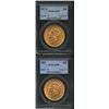 Image 1 : 1877-S $20 AU53 PCGS, an orange-gold example with pleasing luster and clean surfaces; and an 1878 AU