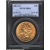 Image 1 : 1883-CC $20 MS61 PCGS. Although the 1883-CC has a surprisingly high rate of survival (900-1,000+ coi