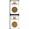 Image 1 : 1883-S $20 MS61 NGC, a flashy example with mildly prooflike fields; and a 1883-S MS61 NGC, the obver
