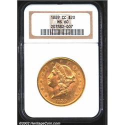 1889-CC $20 MS60 NGC. Even in Mint State, the 1889-CC is a relatively available issue with an estima
