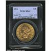 Image 1 : 1894 $20 MS62 PCGS. The devices have pinkish luster, while the fields have a decidedly greenish tint