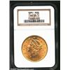 Image 1 : 1894 $20 MS63 NGC. Fully struck with lovely mint luster, the obverse has a few small abrasions scatt
