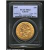 Image 1 : 1907 $20 MS63 PCGS. A bit softly struck with soft, subdued luster characteristics. Important notice: