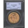 Image 1 : 1907 $20 Arabic Numerals MS63 PCGS. A moderately well struck example with a dark orange patina and n