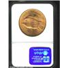 Image 2 : 1907 $20 Arabic Numerals MS64 NGC. Lustrous muted orange fields with only a few small scattered cont