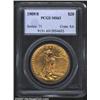 Image 1 : 1909/8 $20 MS63 PCGS. The base color on both sides is olive-gold in shade, but direct angles reveal.