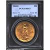 Image 1 : 1909/8 $20 MS63 PCGS. Although several hundred 1909/8 Double Eagles emerged from hiding in Europe in