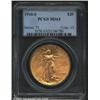 Image 1 : 1910-S $20 MS63 PCGS. Well struck and flashy with light luster grazes in the fields. The sun has a f