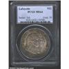 Image 1 : 1900 S$1 Lafayette Dollar MS64 PCGS. The borders have deep turtle-green and russet patina, while the