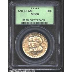 1937 50C Antietam MS66 PCGS. A lustrous and lovely Gem that has light apricot patina and exquisitely