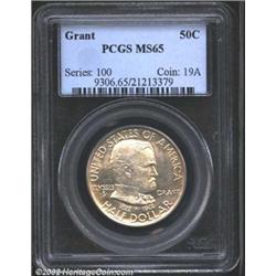 1922 50C Grant MS65 PCGS. A lustrous Gem example of this popular design, showing all of strike detai