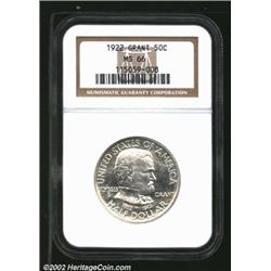 1922 50C Grant MS66 NGC. A brilliant and somewhat prooflike Gem that has virtually pristine surfaces