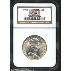 1918 50C Lincoln MS64 NGC. Fully struck and brilliant with excellent mint luster. Perhaps a few too.