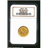 1849 $5 Moffat & Co. Five Dollar AU55 NGC. K-4, R.5. A high grade and attractive Moffat that has ric