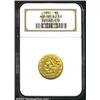 1850 $5 Moffat & Co. Five Dollar AU58 NGC. K-7, R.4. Struck shortly after discovery of gold on the A