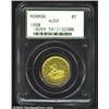 1860 $5 Mormon Five Dollar AU58 PCGS. K-6, High R.5. The 1860 Half Eagle is undoubtedly the most fam