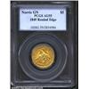 1849 $5 Norris, Gregg, & Norris Five Dollar, Reeded Edge AU55 PCGS. K-3, R.6. The absence of an obve