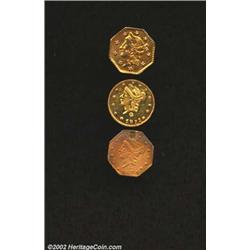 1871 25C Liberty Octagonal 25 Cents, BG-770, R.6, AU50 Mount Removed Uncertified, harshly cleaned; 1