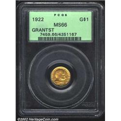 1922 G$1 Grant with Star MS66 PCGS. There is a warm blanket of orange-gold color over both sides of.