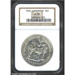 1900 S$1 Lafayette Dollar AU58 NGC. A light-gray example of this popular Commemorative variety, with