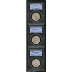 1936 SET Arkansas PDS Set MS66 PCGS. The P-mint coin is sharply struck and has moderate luster. The.