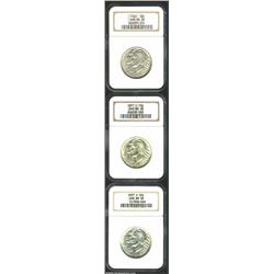 1937 50C Arkansas PDS Set MS65 NGC. The P-mint coin is well struck with moderate luster and impressi