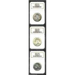 1935 50C Boone PDS Set MS65 NGC. The P-mint Gem has good luster and rich copper-gold color at the ma