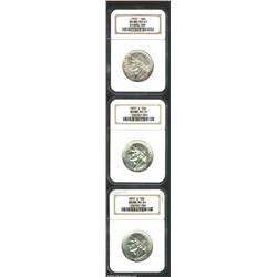 1937 50C Boone MS65 NGC, speckled gold and lilac patina, a faint fingerprint in the left obverse fie