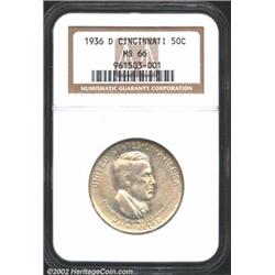 1936-D 50C Cincinnati MS66 NGC. A lustrous Gem with a sharp strike and pleasing light gold patina. T