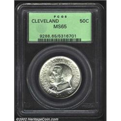 1936 50C Cleveland MS65 PCGS. A lightly toned and highly lustrous Gem which has a good strike and im
