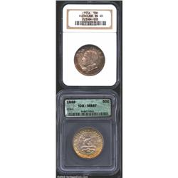 1936 50C Cleveland MS65 NGC, peripheral orange-brown and sea-green patina, lustrous and well struck.