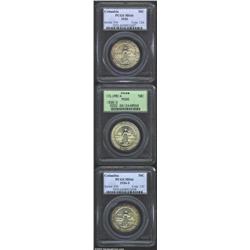 1936 SET Columbia PDS Set MS66 PCGS. The P-mint Gem has good luster and immaculate surfaces. The D-m