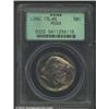 1936 50C Long Island MS64 PCGS. Outrageously toned with aqua, ruby-red, and golden-brown patina. Lus