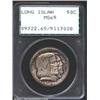 Image 1 : 1936 50C Long Island MS65 PCGS. A fascinating coin to look at. The obverse has mottled iridescent re