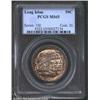 1936 50C Long Island MS65 PCGS. The speckled russet patina becomes lighter as it approaches the cent