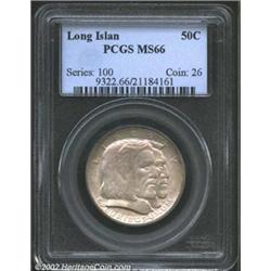 1936 50C Long Island MS66 PCGS. Light iridescent lavender and blue hues vie for the eye's attention.