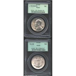 1936 50C Lynchburg MS65 PCGS, lustrous and nicely struck with original light patina; and a 1920 Main