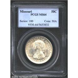 1921 50C Missouri MS64 PCGS. Light silver-gray patina. A well struck and lustrous Commemorative that