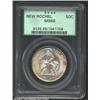 1938 50C New Rochelle MS66 PCGS. The borders have light speckles of golden-brown patina. A lustrous.