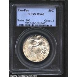 1915-S 50C Panama-Pacific MS66 PCGS. The low mintage, poorly preserved Pan-Pac Half is one of the ke