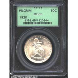 1920 50C Pilgrim MS65 PCGS. A highly lustrous and well struck Gem that has impressive surfaces. The.