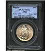 1921 50C Pilgrim MS66 PCGS. A lustrous example embraced by mere hints of original toning. While not.