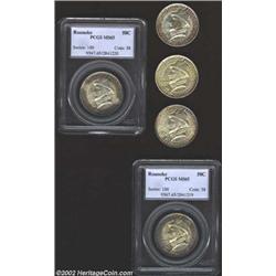 1937 50C Roanoke MS65 PCGS, two examples, both are well struck Gems with good luster and immaculate.