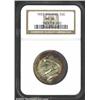 1937 50C Roanoke MS66 NGC. The obverse has splendid tab toning, with the nearly brilliant center sur