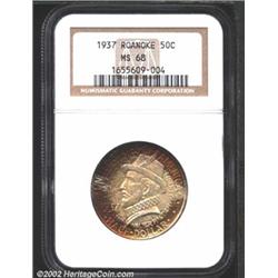 1937 50C Roanoke MS68 NGC. This lovely Superb Gem is certainly among the most pristine and blatantly