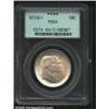 1926 50C Sesquicentennial MS64 PCGS. The lightly abraded surfaces display light silvery toning on ea