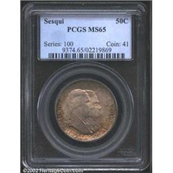 1926 50C Sesquicentennial MS65 PCGS. Exceptionally clean for this usually heavily abraded issue, the