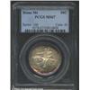 Image 1 : 1925 50C Stone Mountain MS67 PCGS. The peripheries have narrow bands of ruby-red and cobalt-blue pat