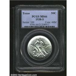 1938-S 50C Texas MS66 PCGS. White, lustrous, and nearly mark free. A great Type coin. Important noti